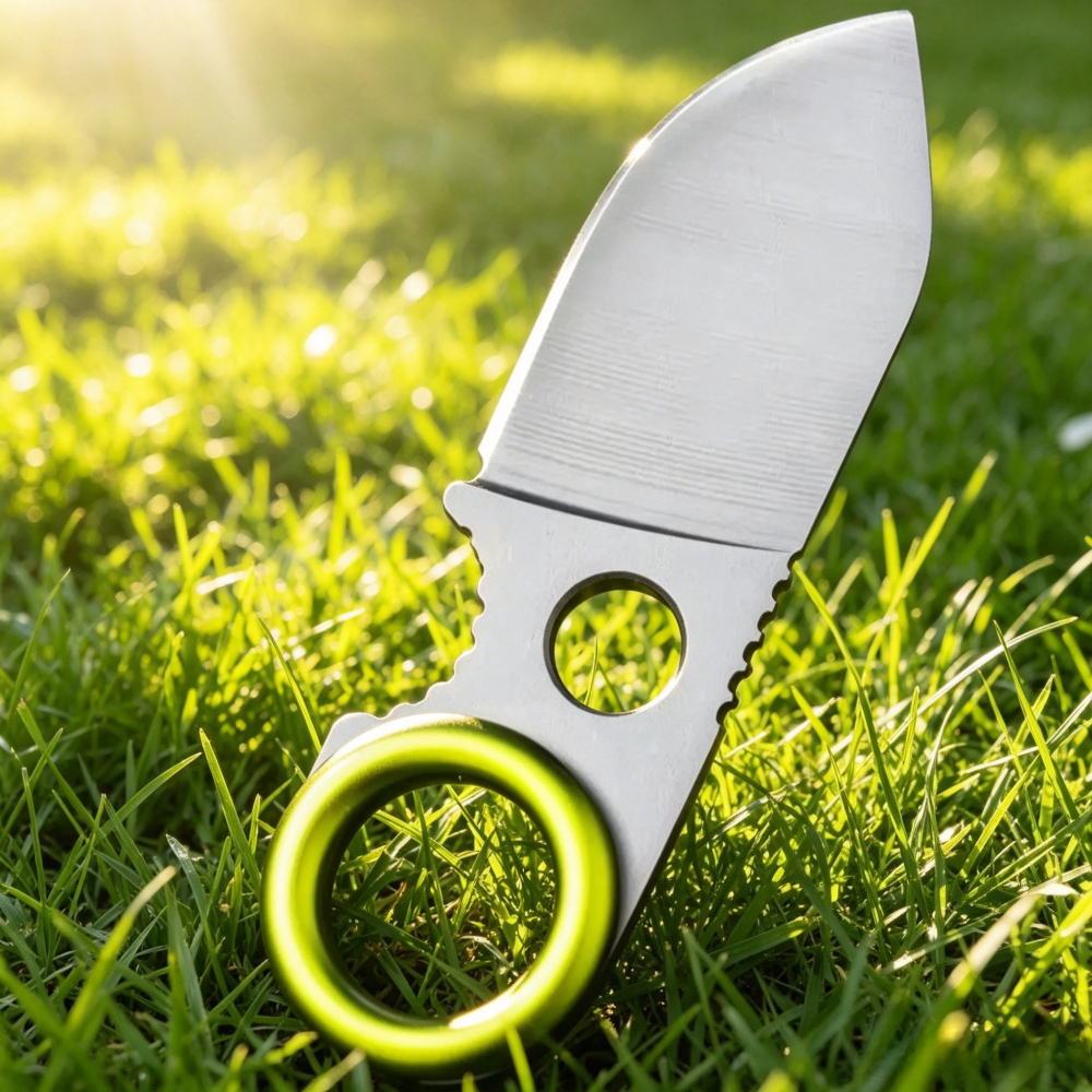 Bushcraft Knife Fixed - Mini Ring Fixed Blade Knife Stainless