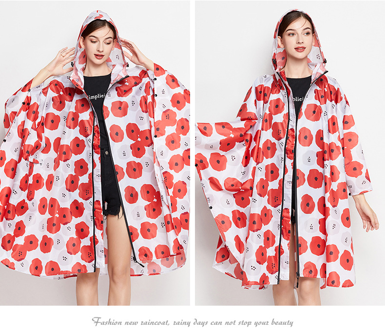 Colorful Plus Size Floral Rain - Emergency Poncho Rain ulasan dan harga