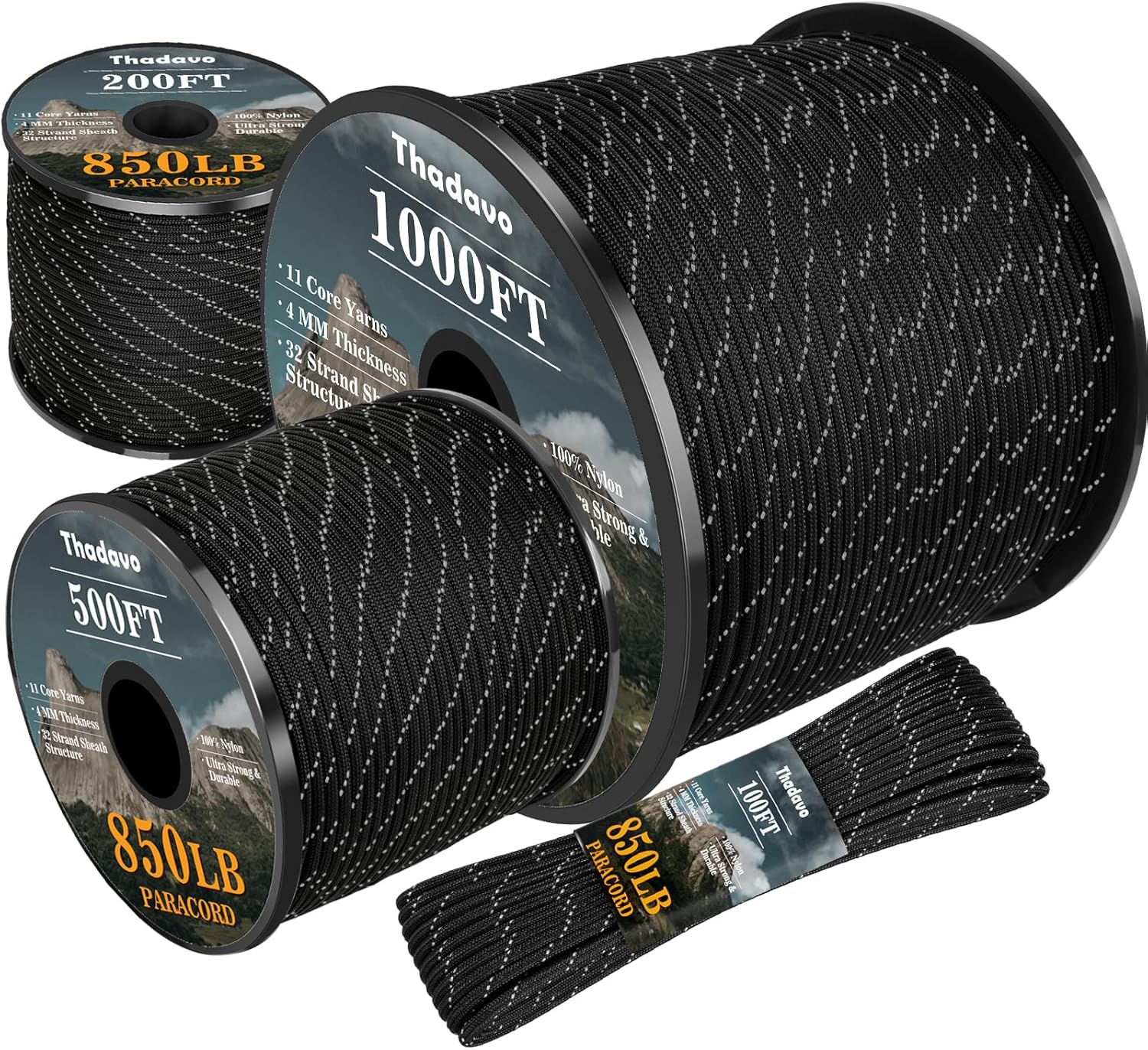 850lb Reflective Paracord Rope - Para Cord 1000Ft ulasan dan harga