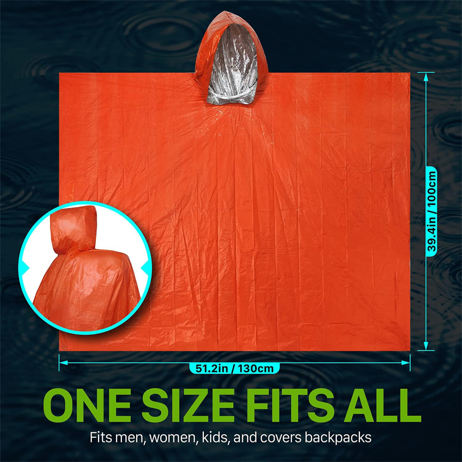 3/5-Pack Emergency Poncho Set  - Emergency Poncho Rain ulasan dan harga