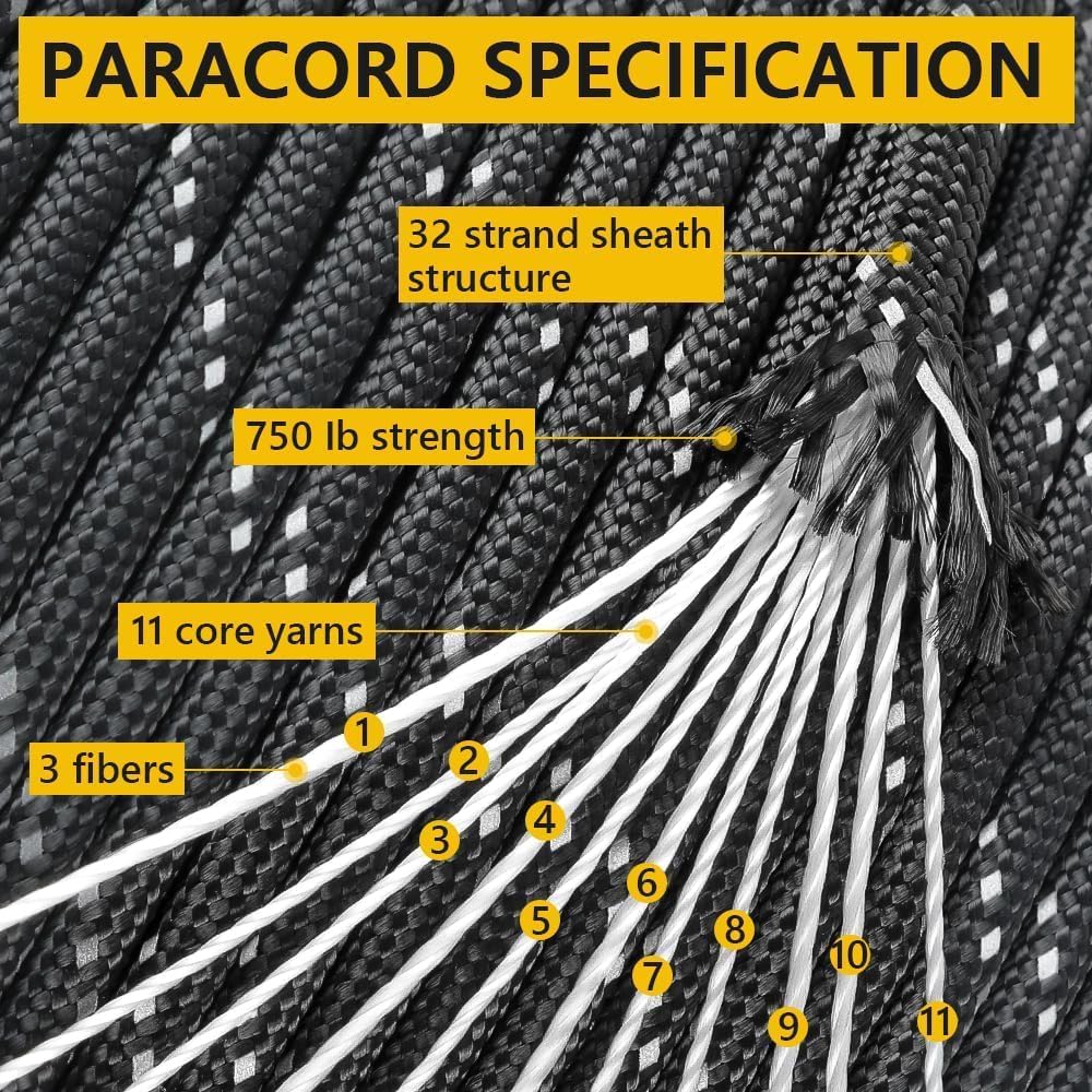 750lb Reflective Paracord Rope - Para Cord 1000Ft ulasan dan harga