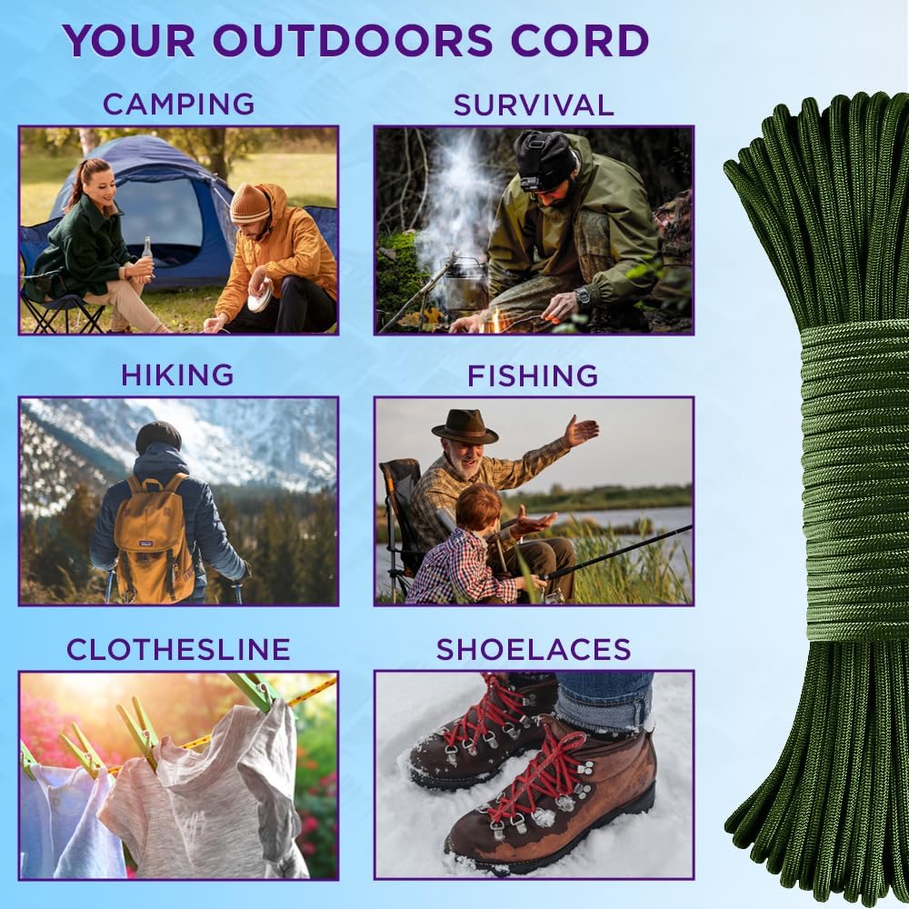Reflective Paracord Rope 1000f - Para Cord 1000Ft ulasan dan harga