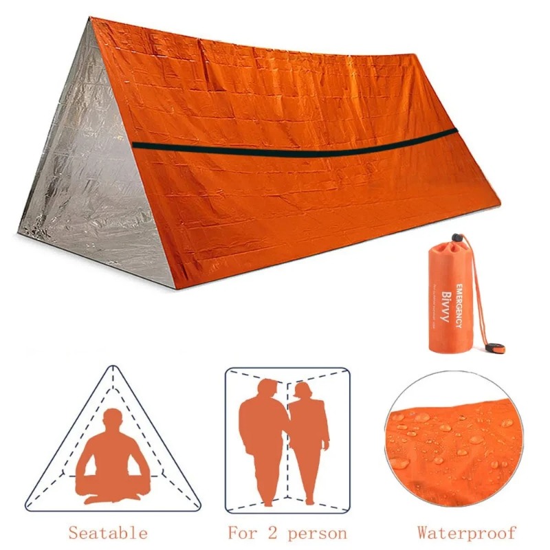 2 Person Emergency Shelter Biv - Emergency Mylar Tent ulasan dan harga