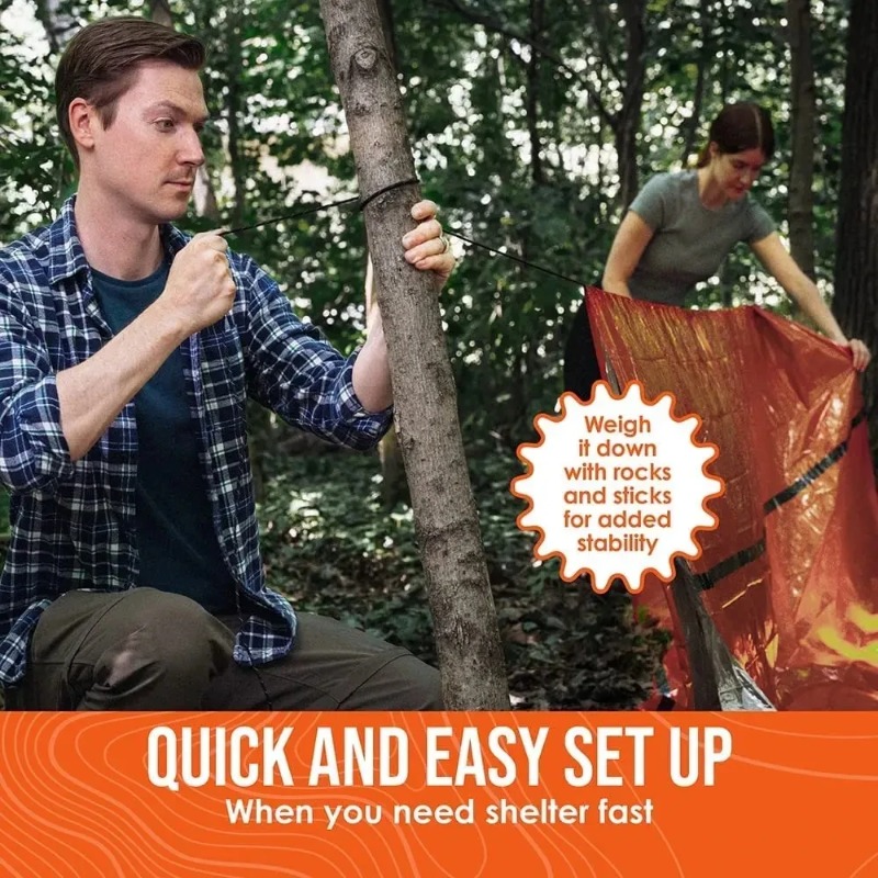 2 Person Emergency Shelter Biv - Emergency Mylar Tent ulasan dan harga