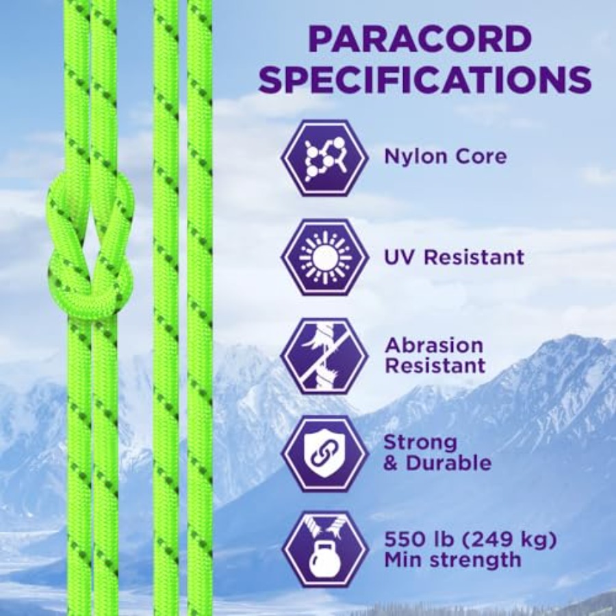 Reflective Paracord Rope 1000  - Para Cord 1000Ft ulasan dan harga