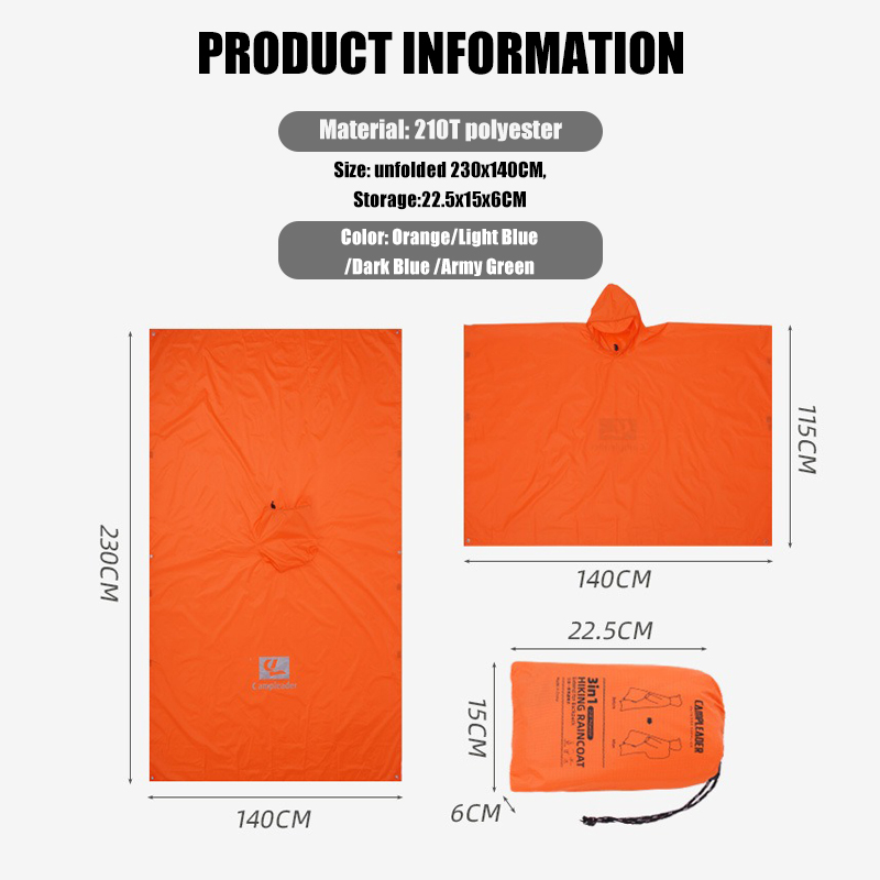 3-in-1 Multi-Functional Lightw - Emergency Poncho Rain ulasan dan harga