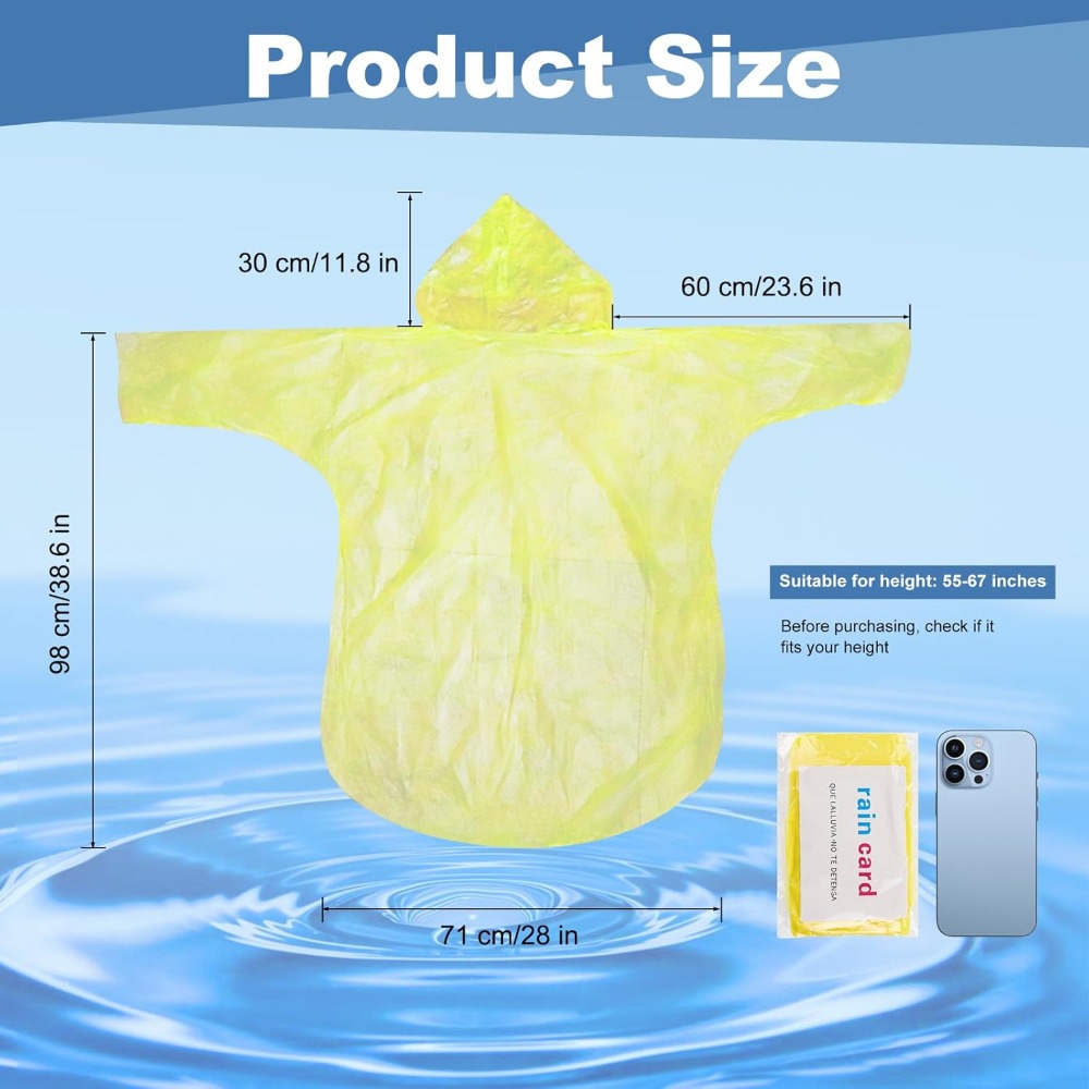 twoworld 30 Pcs Disposable Rai - Emergency Poncho Rain ulasan dan harga