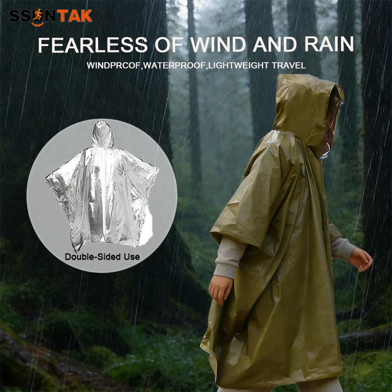 SSUNTAK Emergency Survival Rai - Emergency Poncho Rain ulasan dan harga