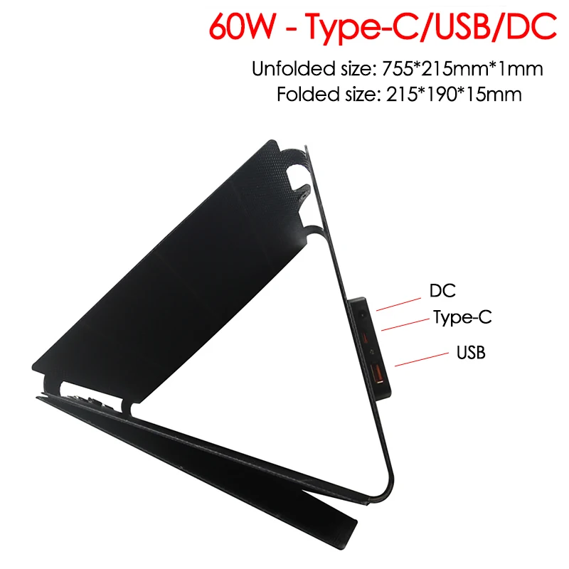 30W 60W Foldable Solar Panel B - Solar Emergency Charger ulasan dan harga