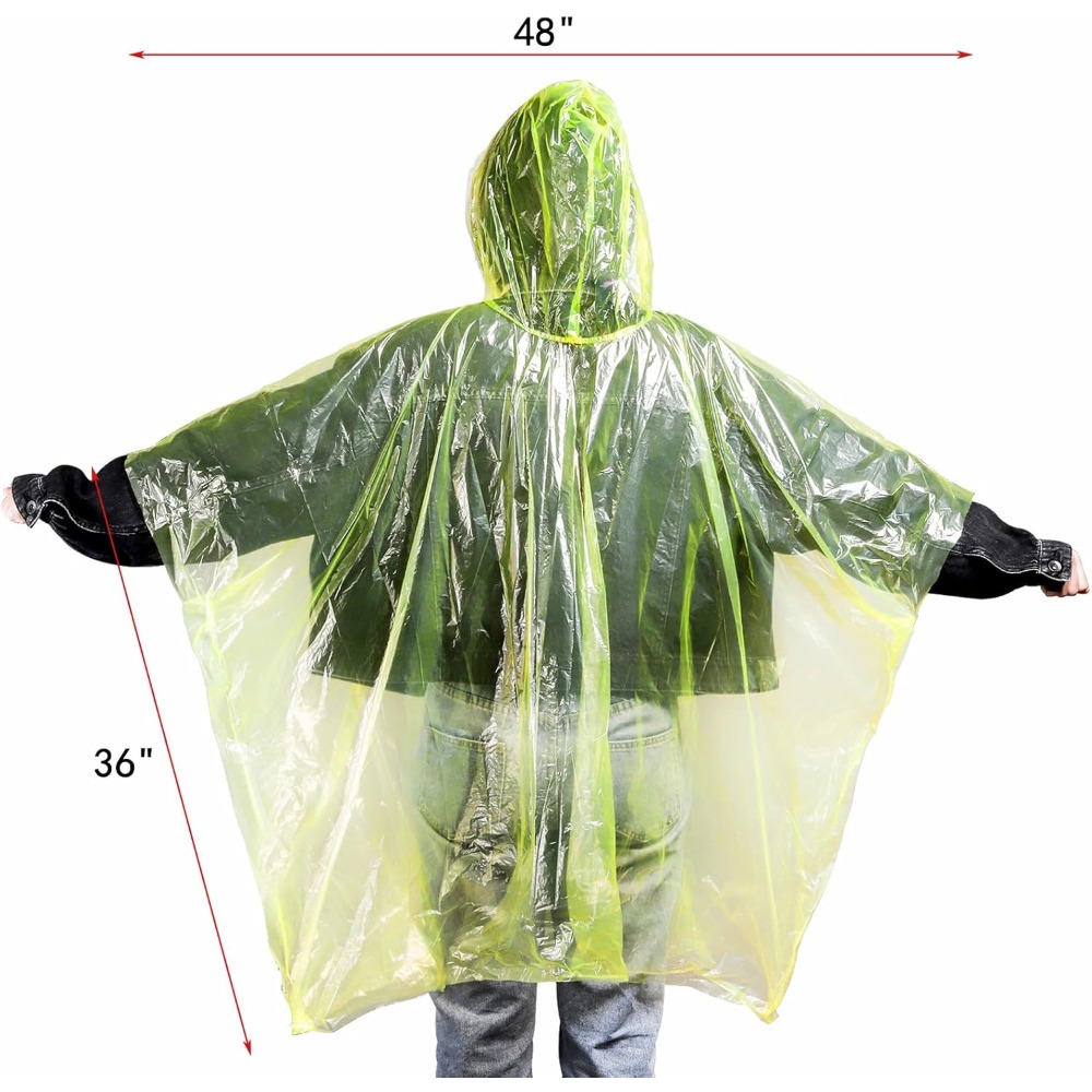 20 Pack Disposable Rain Poncho - Emergency Poncho Rain ulasan dan harga