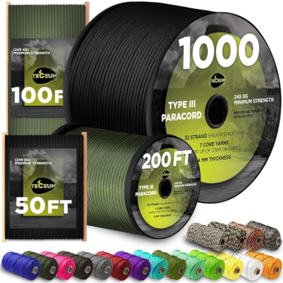 5/32 Paracord Rope 1000 1000ft - Para Cord 1000Ft ulasan dan harga