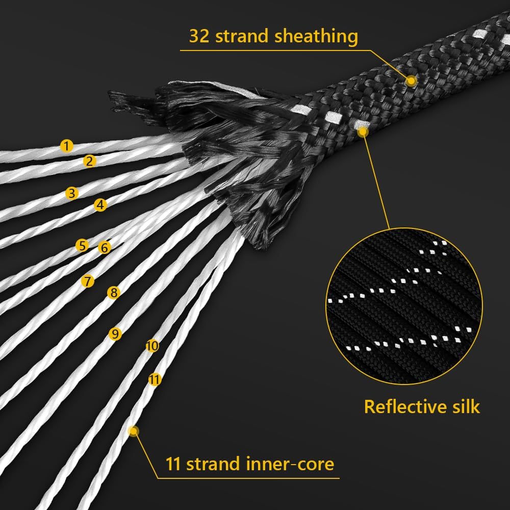 4mm Reflective Paracord Rope,  - Para Cord 1000Ft ulasan dan harga
