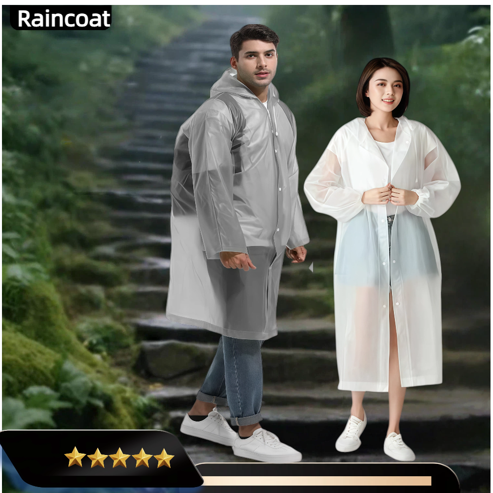 Rain Ponchos For Adults Pouch  - Emergency Poncho Rain ulasan dan harga