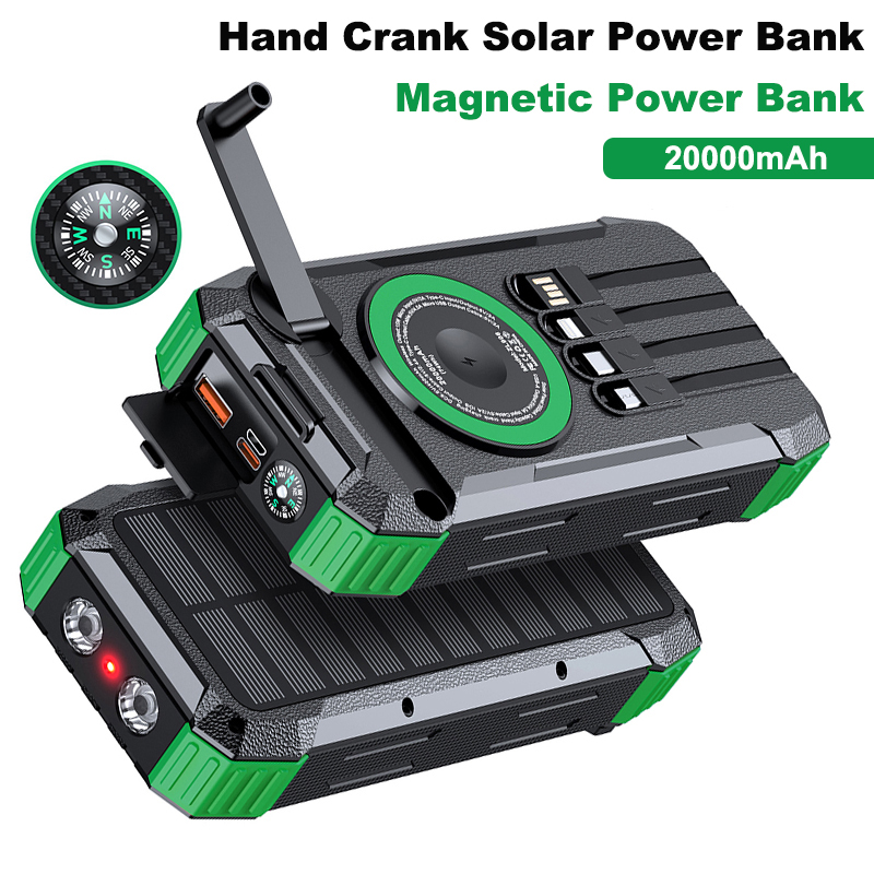 20000mAh Hand Crank Solar Powe - Solar Emergency Charger ulasan dan harga