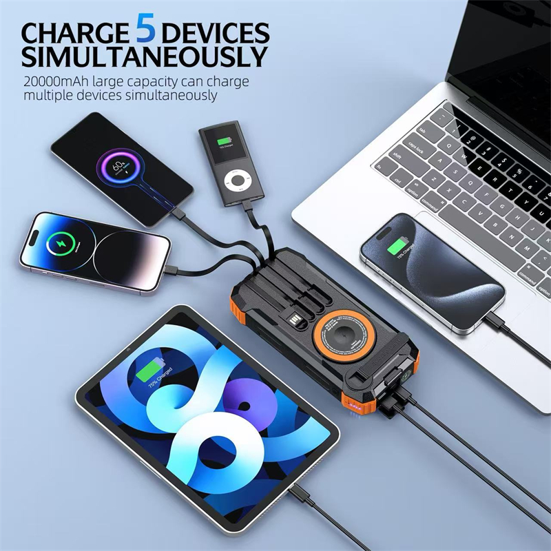 20000mAh Hand Crank Solar Powe - Solar Emergency Charger ulasan dan harga