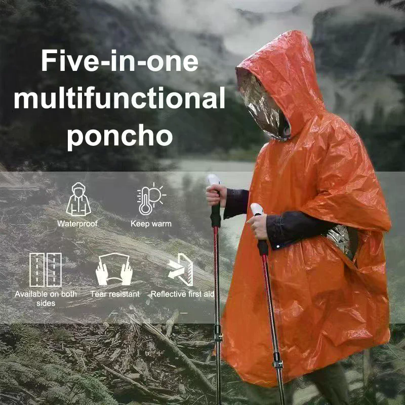 4PCS Emergency Survival Rain H - Survival Blanket Reflective ulasan dan harga