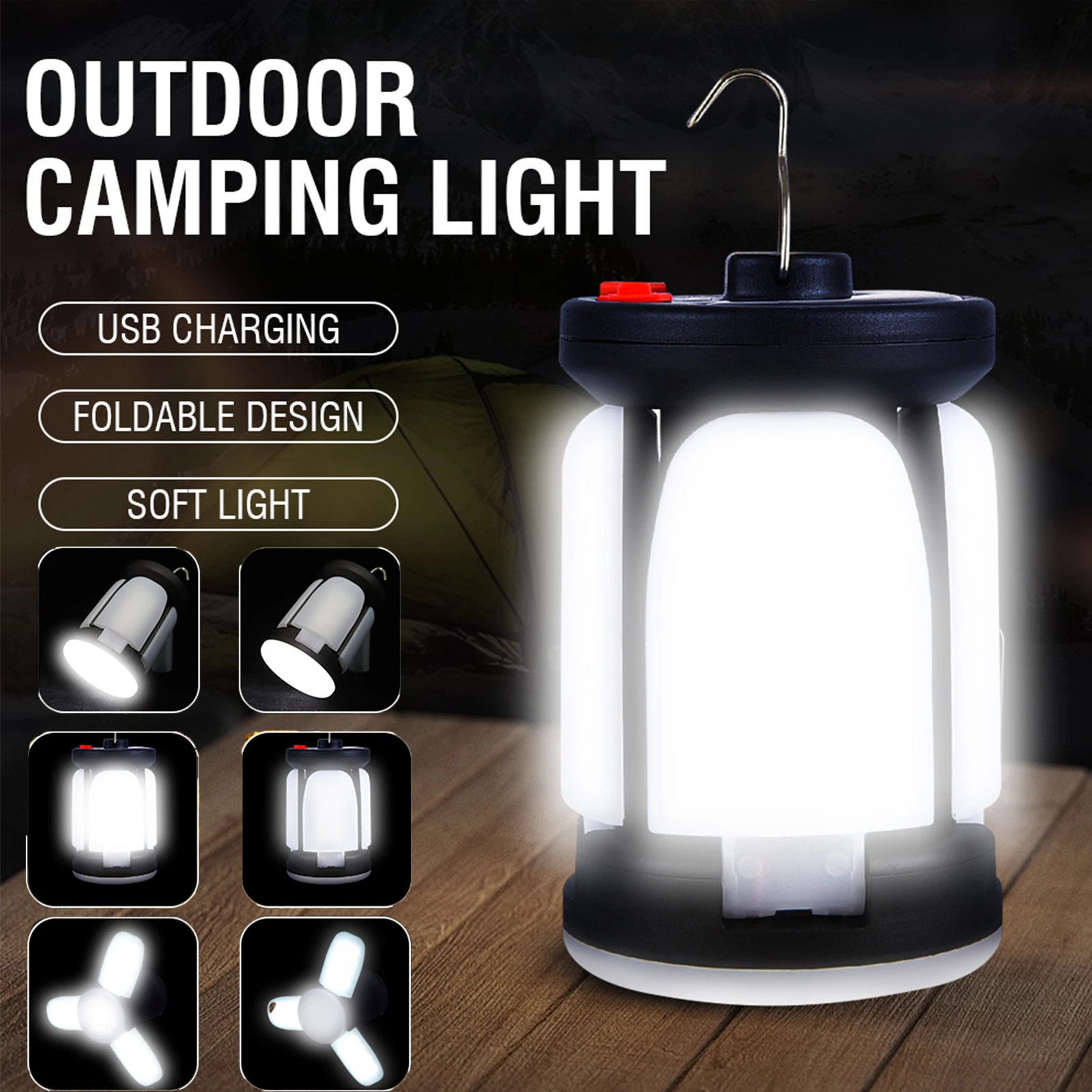 High Power Solar LED Camping L - Solar Emergency Charger ulasan dan harga