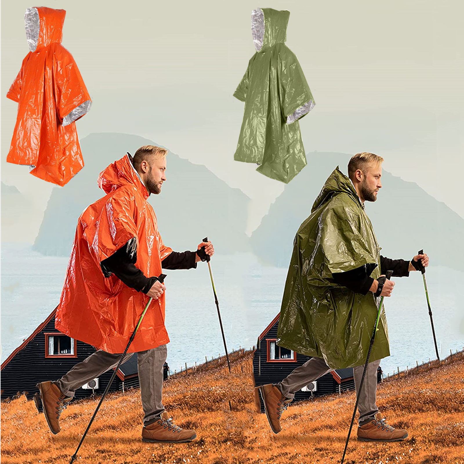 Emergency Disposable Aluminum  - Emergency Poncho Rain ulasan dan harga