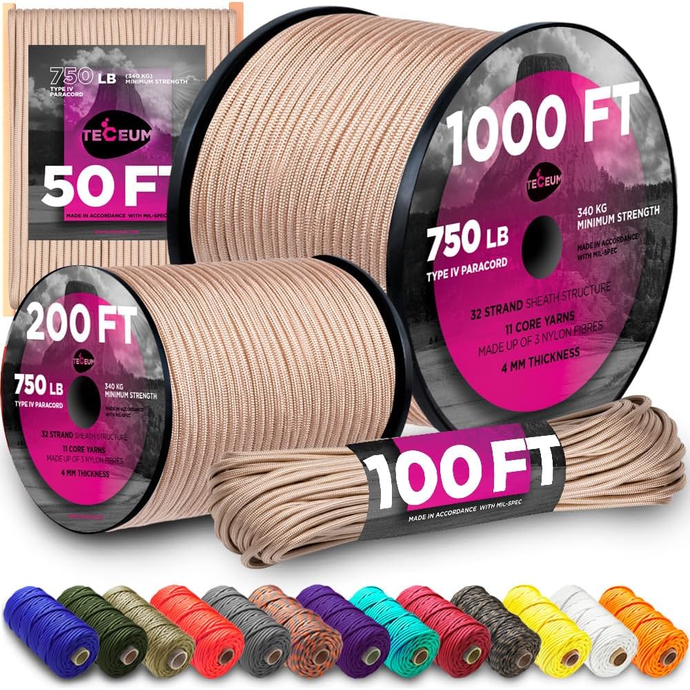 750 lb Paracord Rope - 1000Ft/ - Para Cord 1000Ft ulasan dan harga