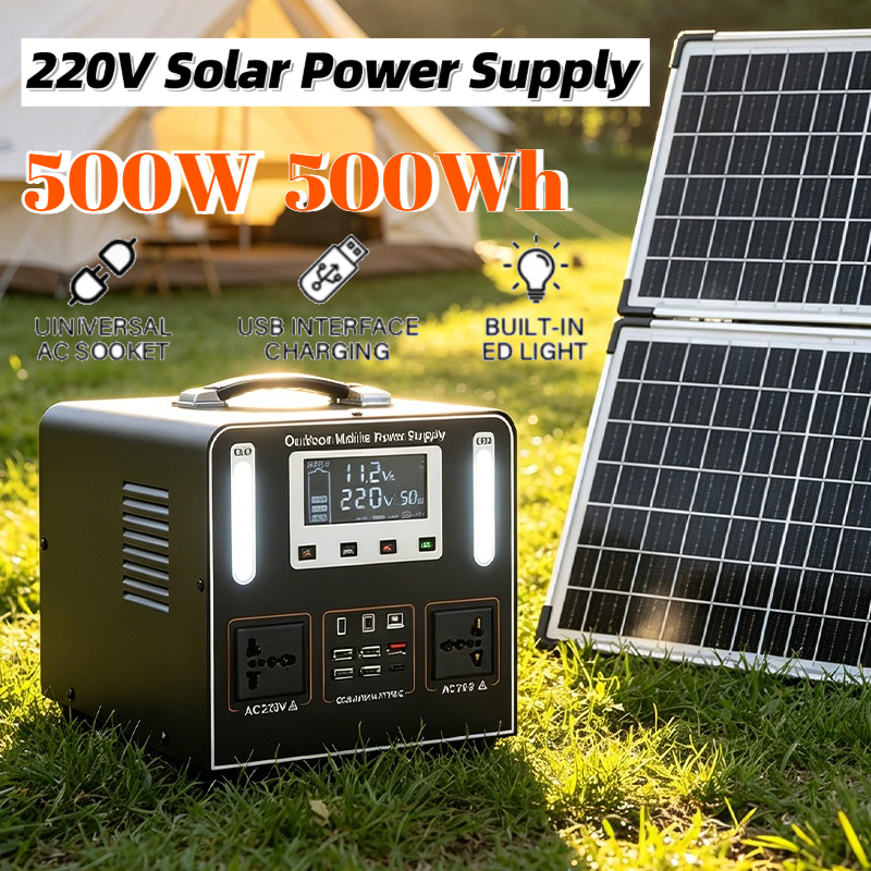 500W AC 220V Portable Power St - Solar Emergency Charger ulasan dan harga