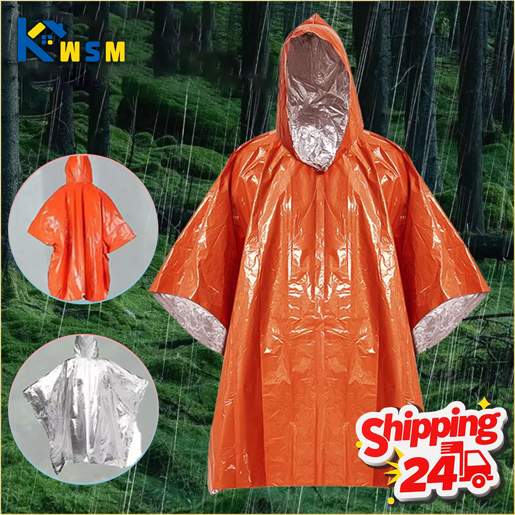1-10PCS Emergency Blanket Ponc - Survival Blanket Reflective ulasan dan harga