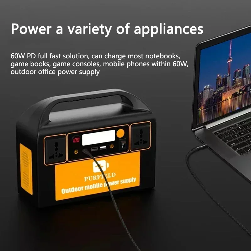 PURFIELD 220V 110V 300W Portab - Solar Emergency Charger ulasan dan harga