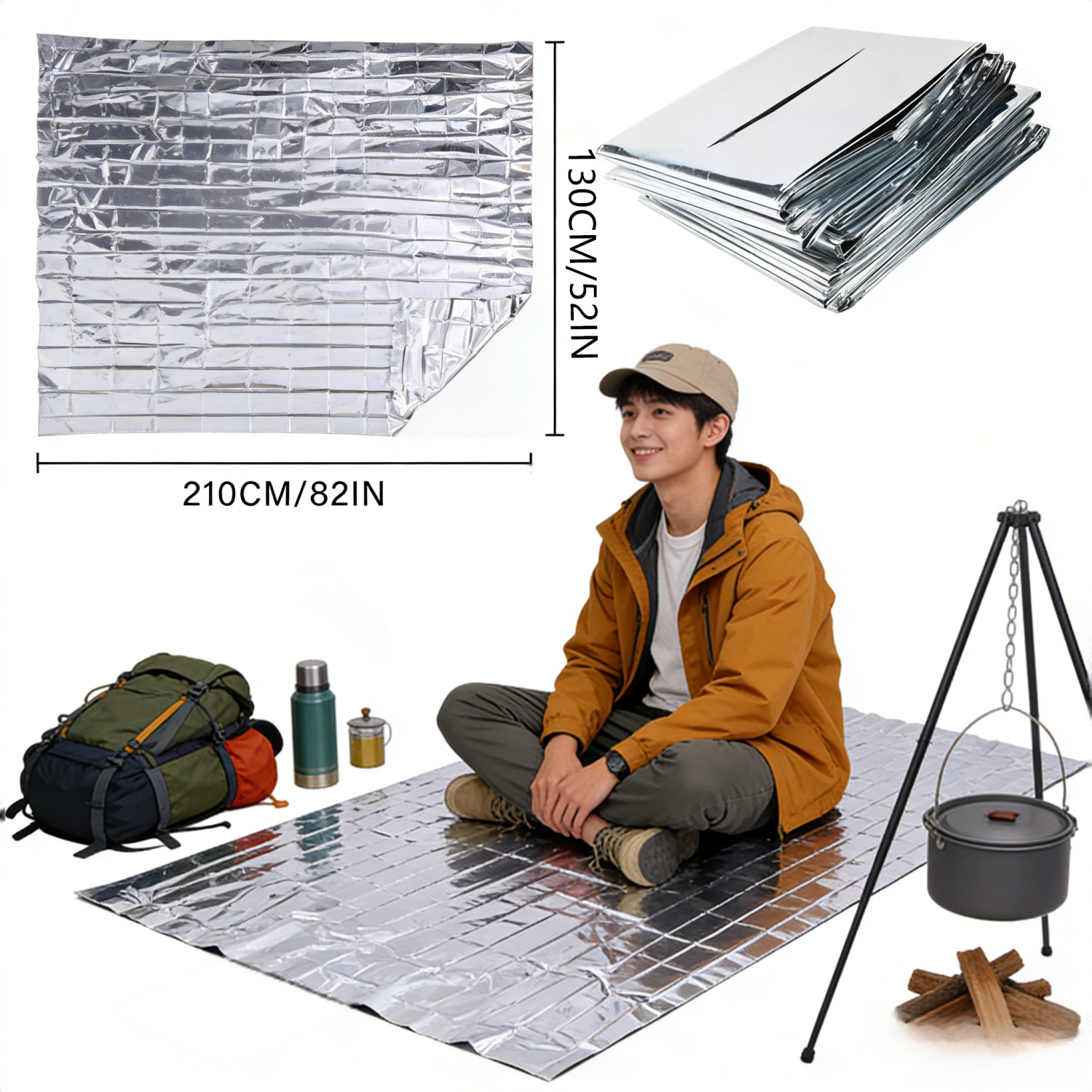 Foldable Reflective Survival B - Survival Blanket Reflective ulasan dan harga