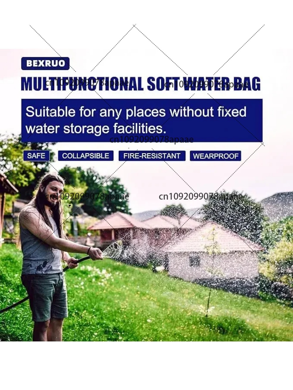 110L PVC Water Storage Bag, Po - Water Bag Collapsible ulasan dan harga